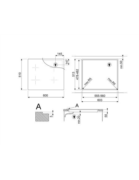 Indukcinė kaitlentė SMEG SI1M4644D