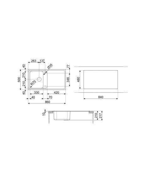 Plautuvė SMEG LZ861A2