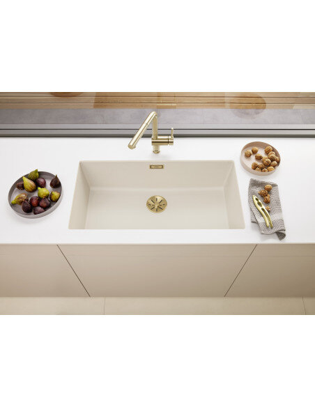 InFino Set: outlet/overflow Satin gold, single bowl