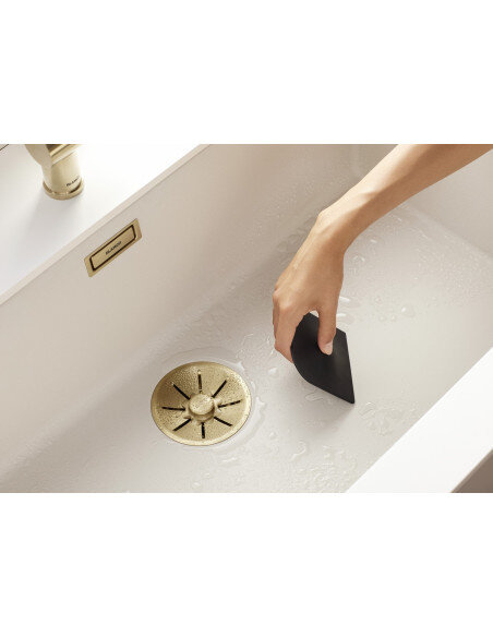 InFino Set: outlet/overflow Satin gold, single bowl
