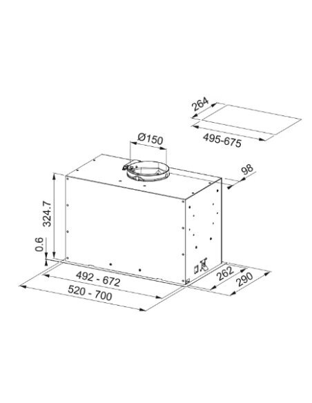 Įmontuojamas gartraukis Franke FBFE BK MATT A70, 305.0665.365