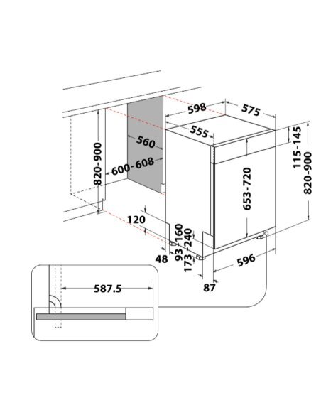 Indaplovė Whirlpool WBC 3C34 PF X