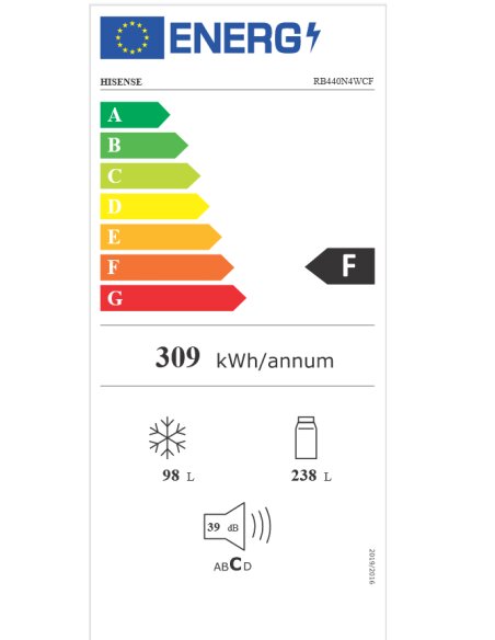 Šaldytuvas HISENSE RB440N4WCF, NoFrost