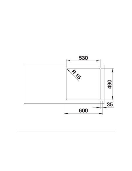Plautuvė BLANCO SUPRA 500-IF/A R12 BRUSHED O.AF, 526354