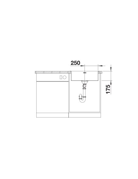 Plautuvė BLANCO SUPRA 500-IF/A R12 BRUSHED O.AF, 526354