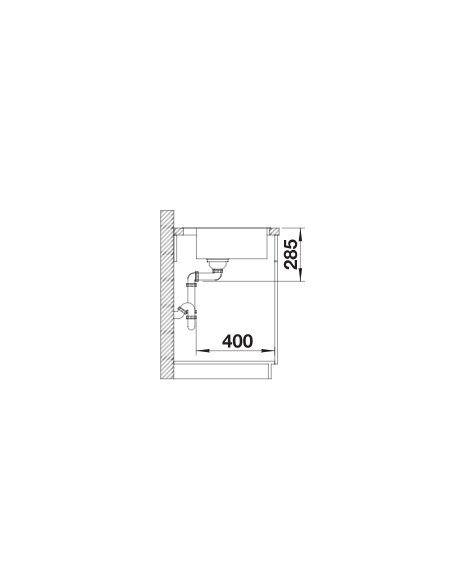 Plautuvė BLANCO SUPRA 500-IF/A R12 BRUSHED O.AF, 526354