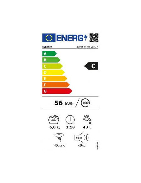Skalbyklė INDESIT BWSA 61294 W EU N