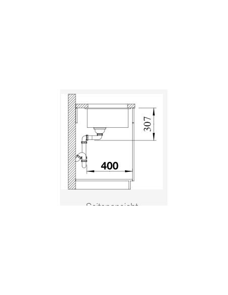 Plautuvė BLANCO SUBLINE 500-U SILG Volcano grey | 527353