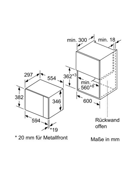Įmontuojama mikrobangų krosnelė BOSCH BFL524MB0