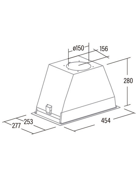 CATA Hood GT-PLUS 45 X/M Canopy Energy efficiency class C Width 60 cm 645 m³/h Mechanical control LED Stainless Steel