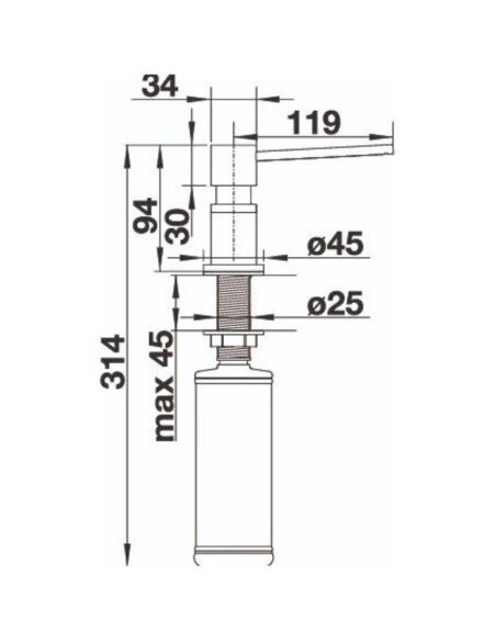 Muilo dozatorius BLANCO LATO Soft white / chrome, 526955