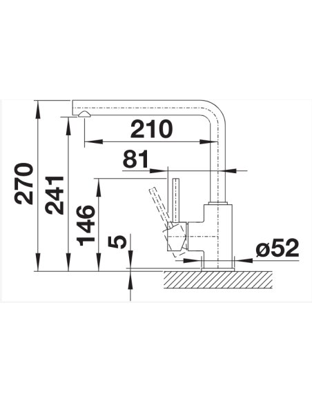 Maišytuvas Blanco MILA Juodas matinis HD, 526657