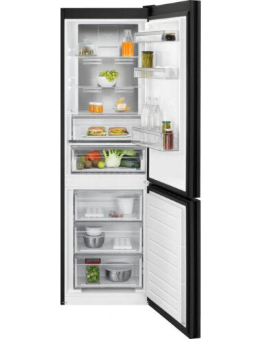 186 cm juodo matinio stiklo durimis No Frost šaldytuvas Electrolux LNT7ME32M2