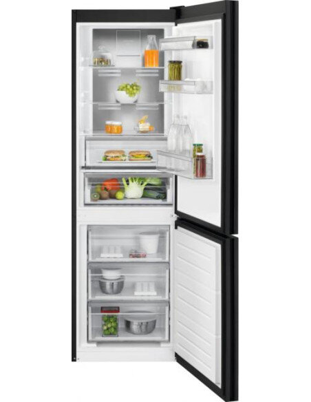 186 cm juodo matinio stiklo durimis No Frost šaldytuvas Electrolux LNT7ME32M2