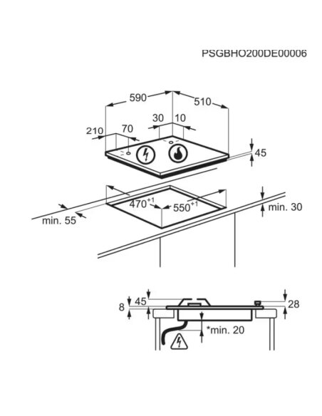 Dujinė kaitlentė ELECTROLUX KGG6407K