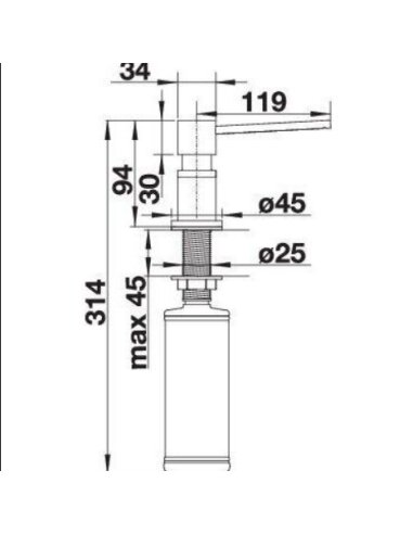 Muilo dozatorius Blanco LATO Volcano...