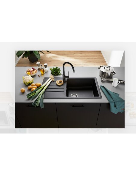 Plautuvė BLANCO LEGRA XL 6 S SILG Juoda O.ZUB O.AF - 526087