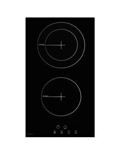 Simfer | H3.020.DEBSP | Hob | Vitroceramic | Number of burners/cooking zones 2 | Touch | Black