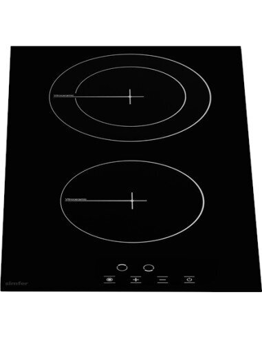 Simfer | H3.020.DEBSP | Hob | Vitroceramic | Number of burners/cooking zones 2 | Touch | Black