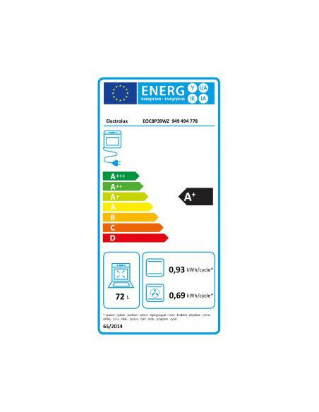 Įm.72 litrų garinė juodos spalvos orkaitė Electrolux EOC8P39WZ