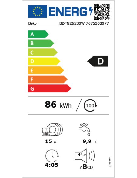 Indaplovė BEKO BDFN26530W