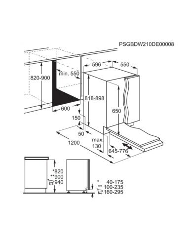 Įmontuojama indaplovė AEG FSB5360CZ