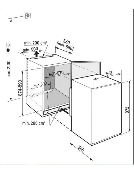 Įmontuojamas šaldytuvas Liebherr IRSe 3901
