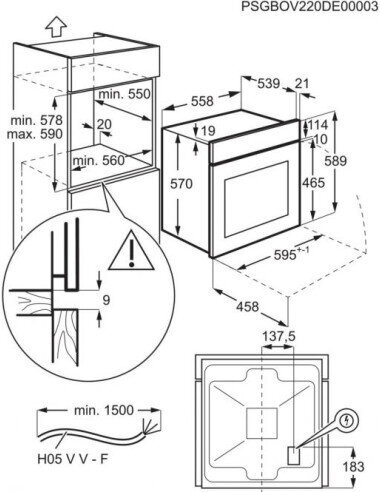 Elektrinė orkaitė Electrolux EOF3H40BX