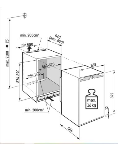 Įmontuojamas šaldytuvas Liebherr IRe...
