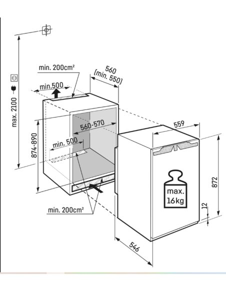 Įmontuojamas šaldytuvas Liebherr IRe 3901