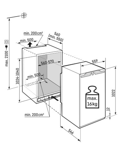 Įmontuojamas šaldytuvas Liebherr IRd...
