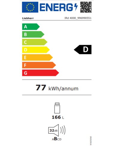 Įmontuojamas šaldytuvas Liebherr IRd...