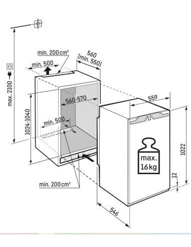 Įmontuojamas šaldytuvas Liebherr IRd...