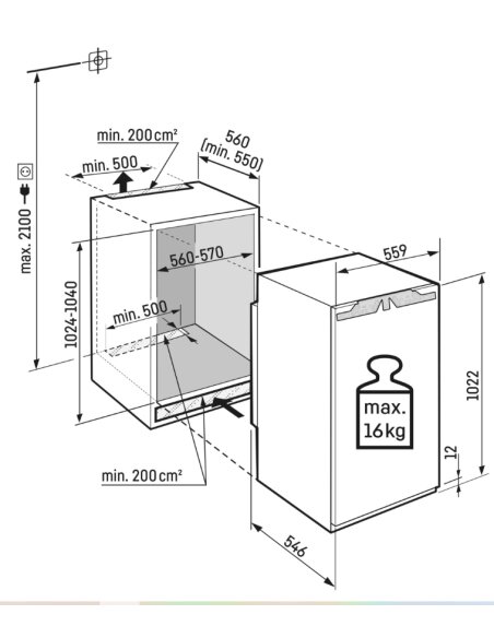 Įmontuojamas šaldytuvas Liebherr IRd 4020