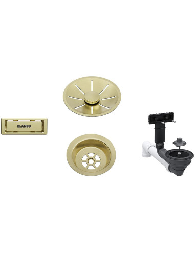 Waste fitting set 1x3,5'' InFino Satin Gold