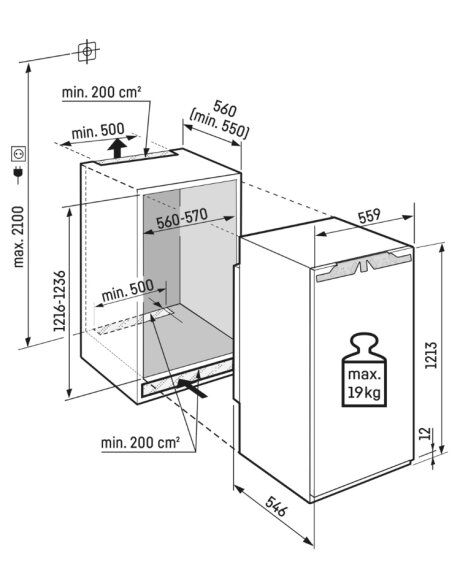 Įmontuojamas šaldytuvas Liebherr IRd 4100