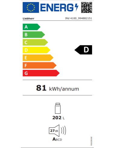 Įmontuojamas šaldytuvas Liebherr IRd...