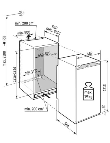 Įmontuojamas šaldytuvas Liebherr IRd...