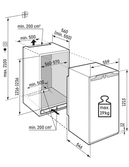 Įmontuojamas šaldytuvas Liebherr IRBci 4150
