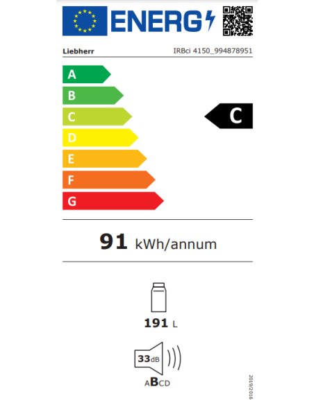 Įmontuojamas šaldytuvas Liebherr IRBci 4150