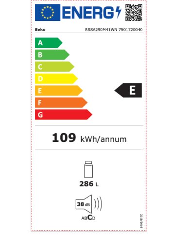 Šaldytuvas BEKO RSSA290M41WN