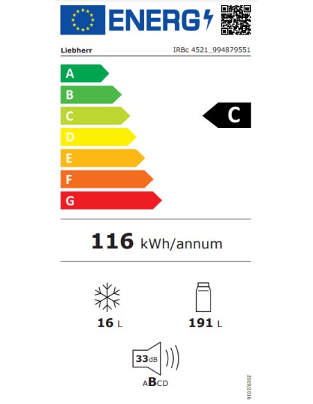 Įmontuojamas šaldytuvas Liebherr IRBc 4521