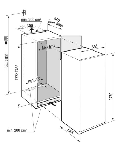 Įmontuojamas šaldytuvas Liebherr IRBSd 5120
