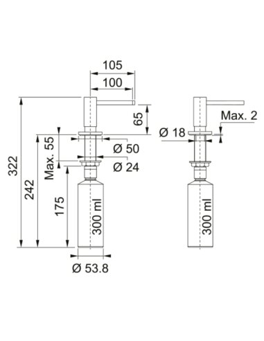 Muilo dozatorius FRANKE ACTIVE PLUS,...