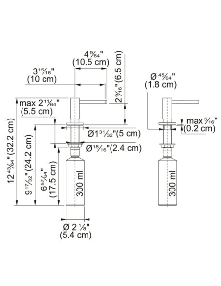 Muilo dozatorius FRANKE ACTIVE PLUS, Chromo 119.0547.902