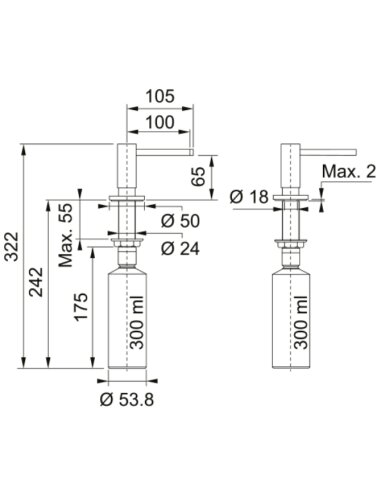 Muilo dozatorius FRANKE ACTIVE PLUS,...