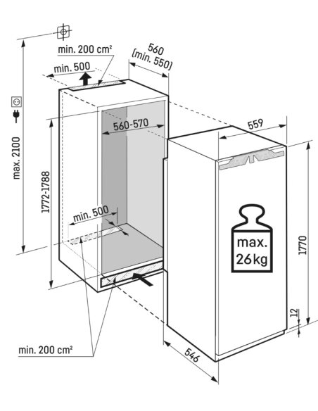 Įmontuojamas šaldytuvas Liebherr IRBbsci 5171