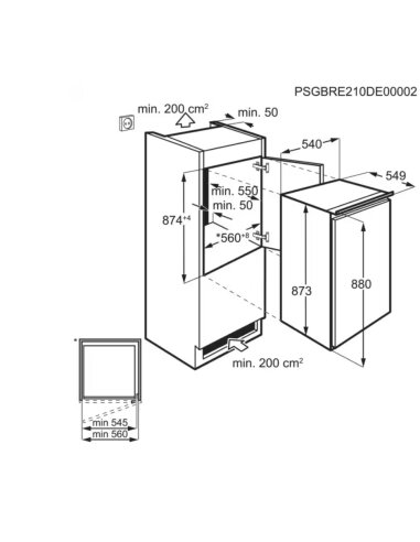 Įmontuojamas šaldytuvas ELECTROLUX...