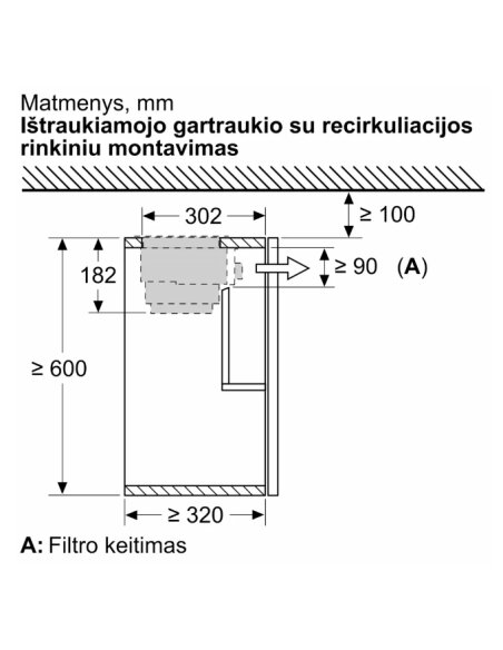 Rinkinys recirkuliacijai Bosch DWZ1IX1C6 (CleanAir modulis)