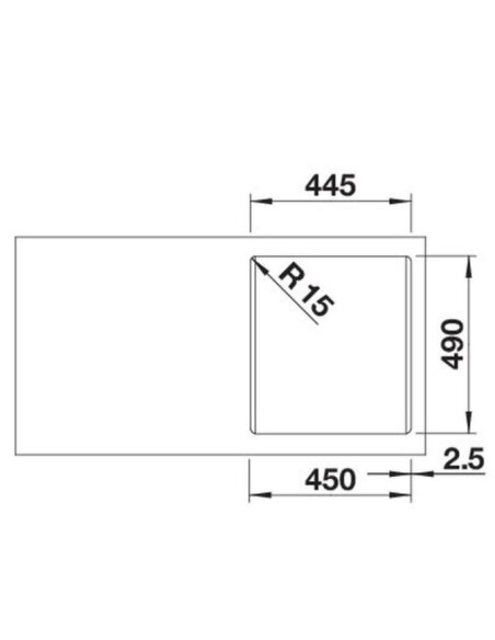 Plautuvė BLANCO NAYA 45 SILG PDUR Coffee, 526577